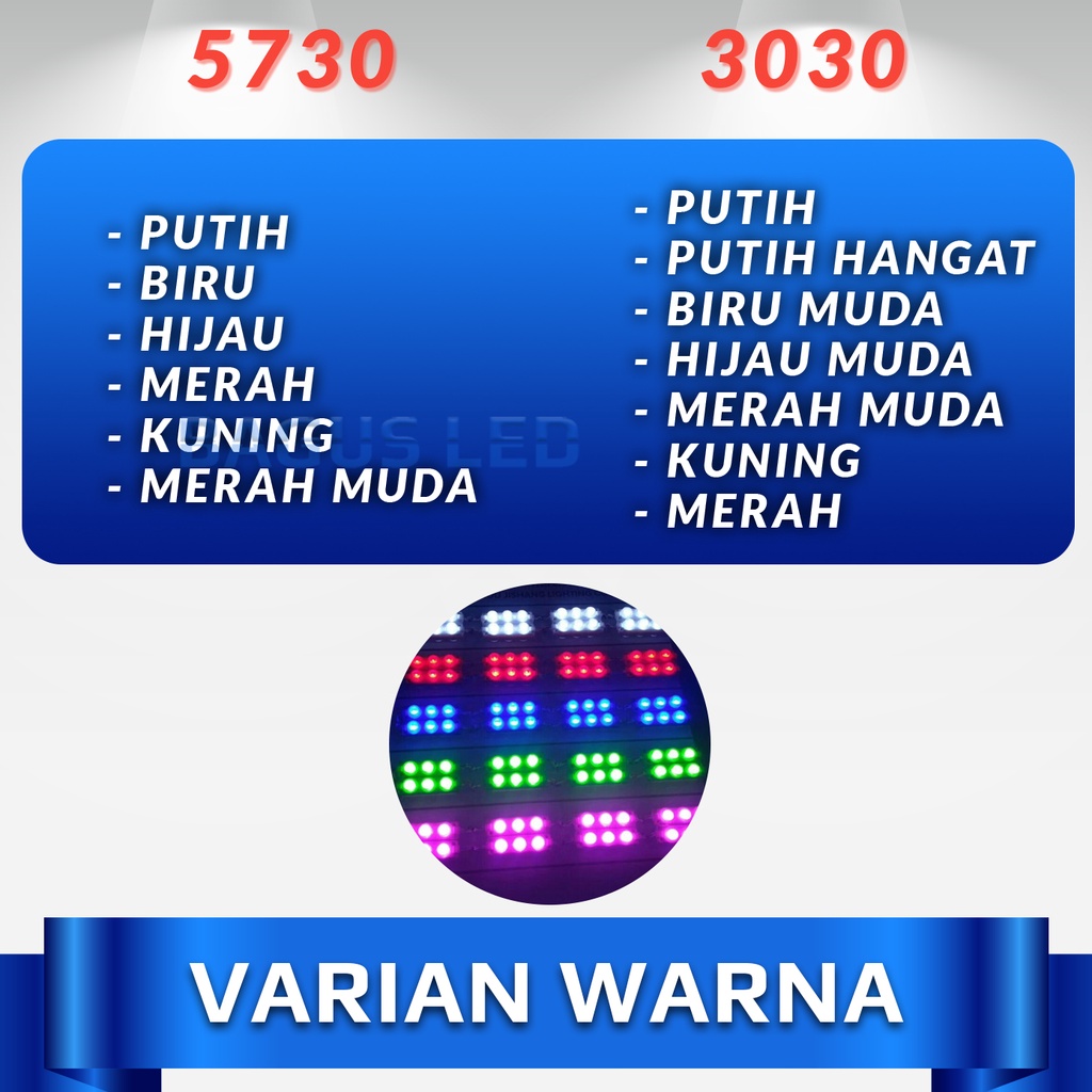Lampu Modul LED 3 Mata 5730 3030 SMD 12V Waterproof Super Terang Murah
