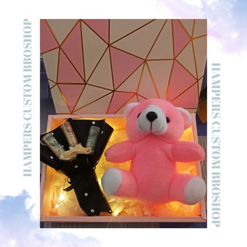 gif box hampers cewe bucket bunga flanel kado ulang tahun hadiah wisuda bboshop