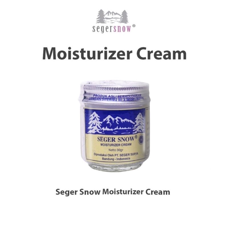 Seger Snow Moisturizing Creme 30gr - Kemasan Botol Kaca