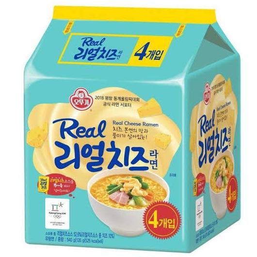 

1 Pack isi 4 - Ottogi Real Cheese Ramen - Mie Ramen Rasa Keju Korea