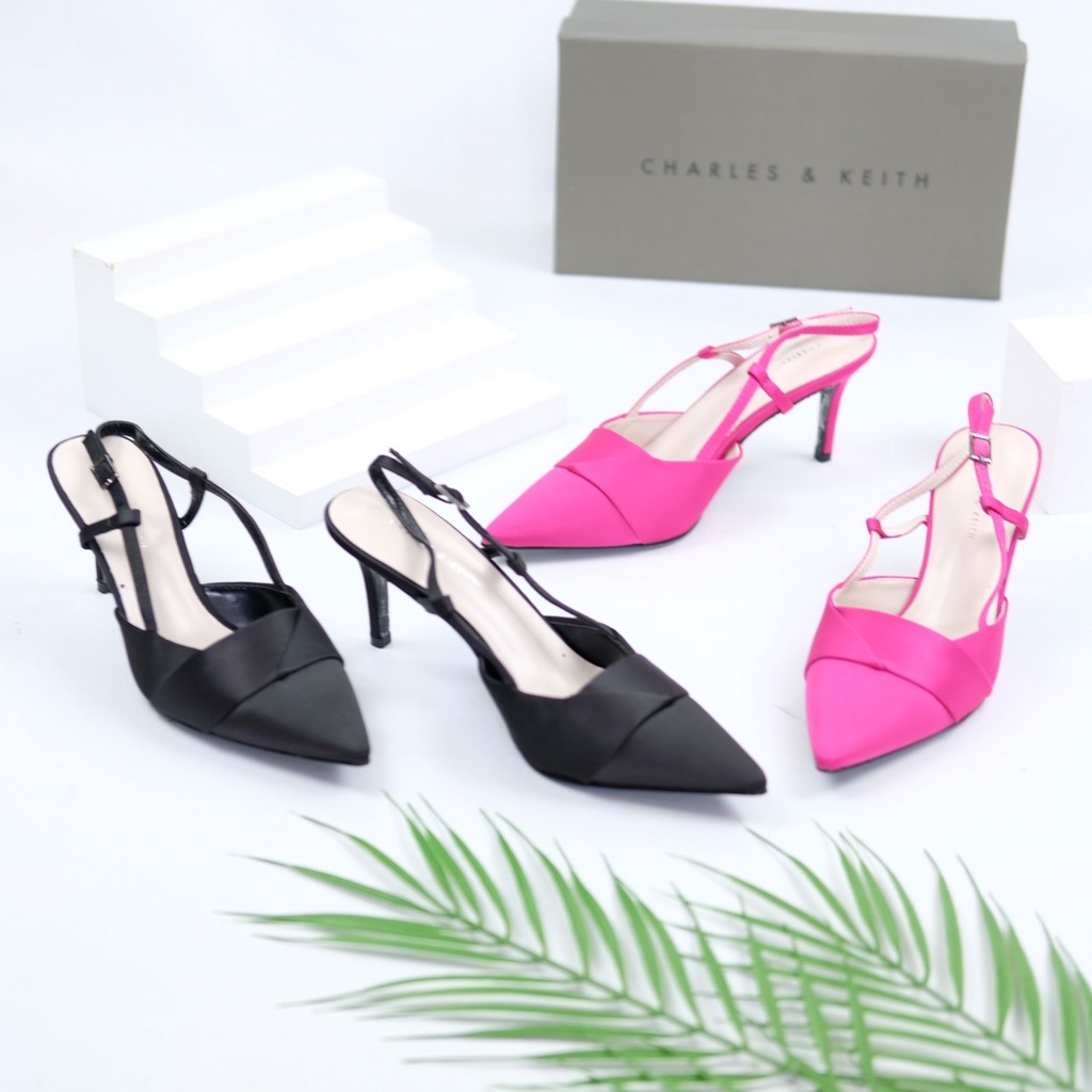 [7.7 Boombastis Sale⚡] - SEPATU WANITA IMPORT FORMAL SATIN CKS497 HAK TINGGI PREMIUM