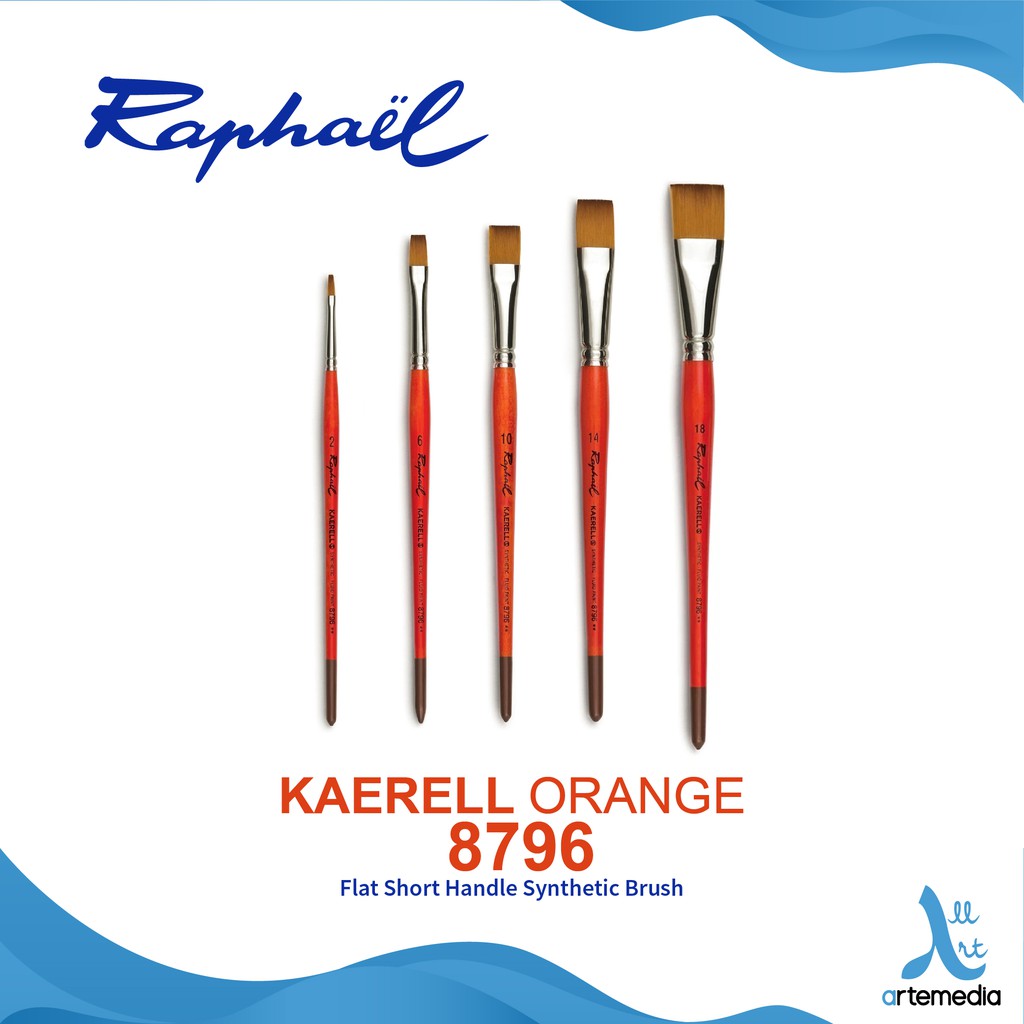

Raphael 8796 Flat Kaerell Orange Synthetic Brush SH