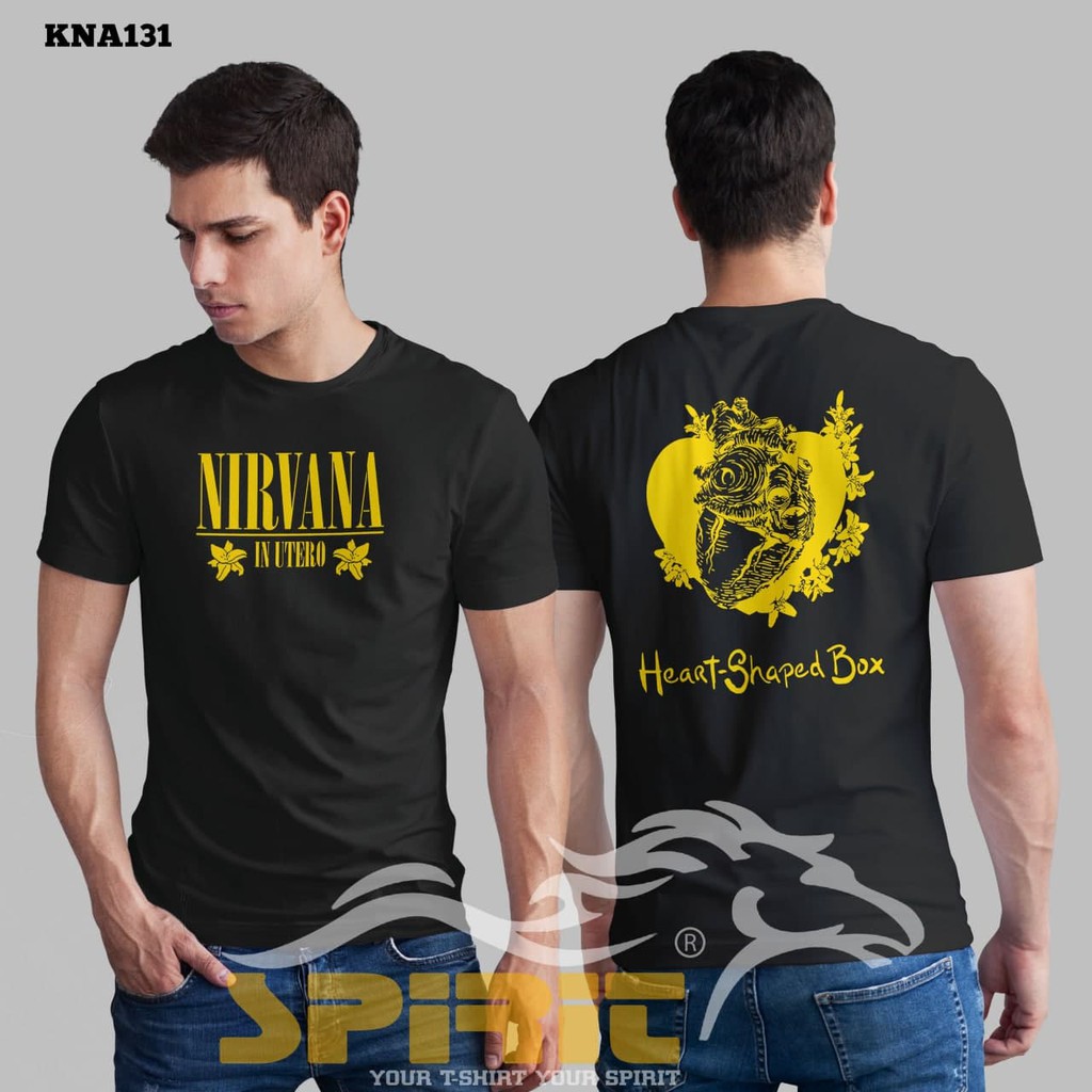NIRVANA Tshirt Kaos Band NIRVANA Heart-Shaped Box Kaos Musik Tshirt Band DISTRO Premium Catton 100%