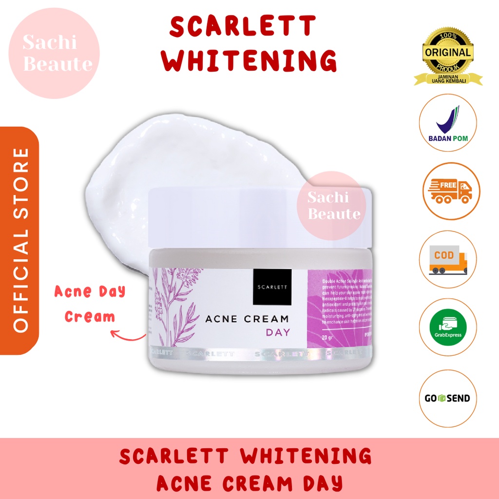 Scarlett Whitening Acne Day Cream Sachi Beaute