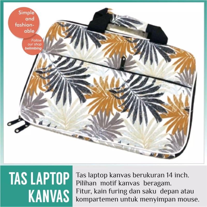 Tas Laptop kanvas 14&quot;