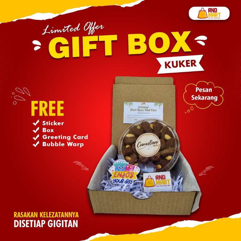 

HAMPERS GIFT BOX KUE KERING MURAH | HADIAH WISUDA ULANG TAHUN SEMPRO WEDDING IDUL FITRI RNDMART