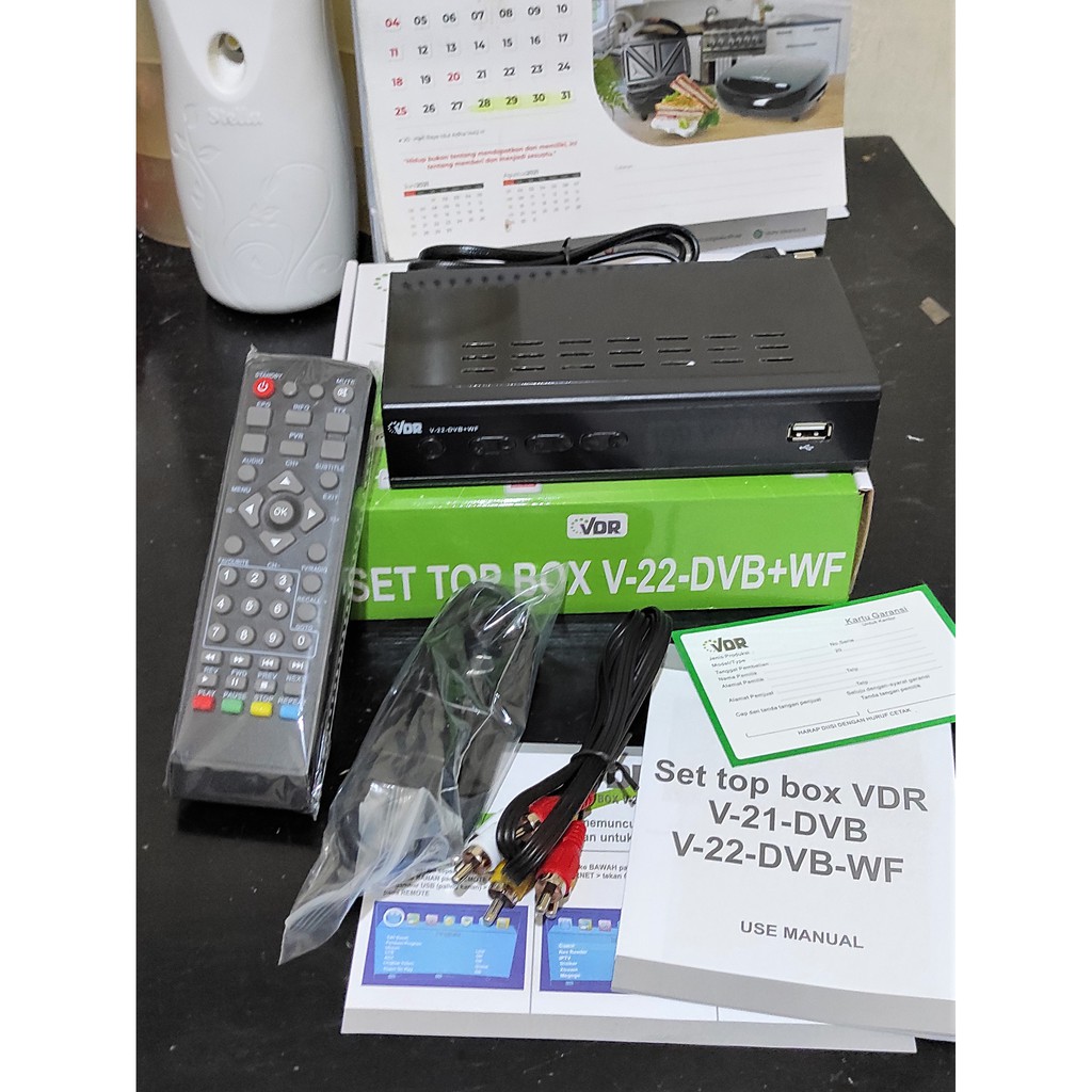 Jual / Set Top Box Receiver VDR V-22 DVB+Wifi Dan Youtube include wifi dongle Multimedia Player