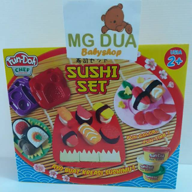Fun Doh Sushi Set / Fun Doh 28065 / Mainan Lilin