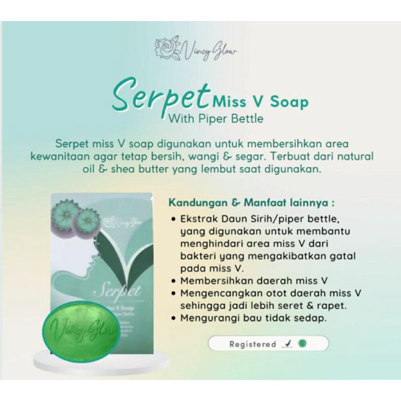 SERPET VINCY GLOW MISS V SOAP SABUN MERAPATKAN MISS V