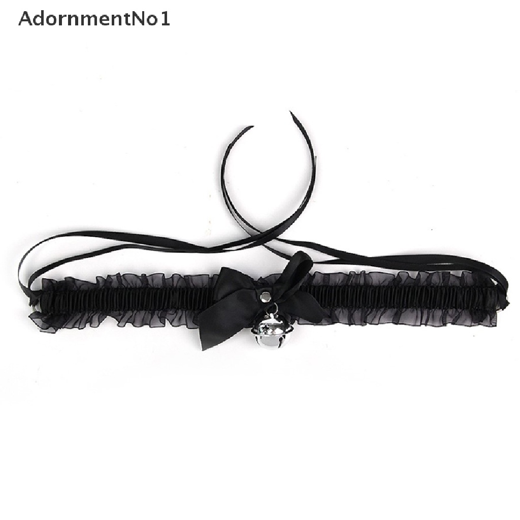 (AdornmentNo1) Kalung Choker Pita + Lonceng Adjustable Untuk Wanita / Cosplay