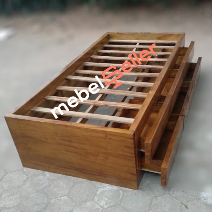 Tempat Tidur Laci - Tempat Tidur Minimalis - Dipan Laci - Dipan Jati
