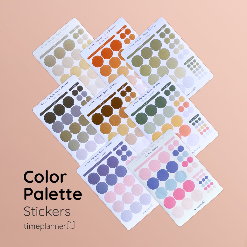 

COLOR PALETTE Sticker Sheet | Jurnal - Bujo - Deco - Scrapbook - Tempelan
