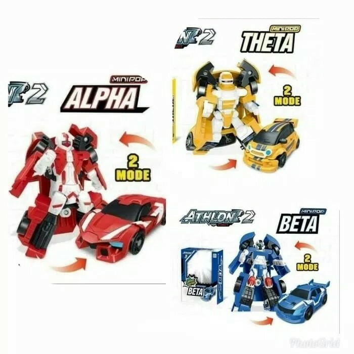 Robot Tobot Athlon Theta Alpha Beta / Mainan Anak Cowok Tobot Athlon