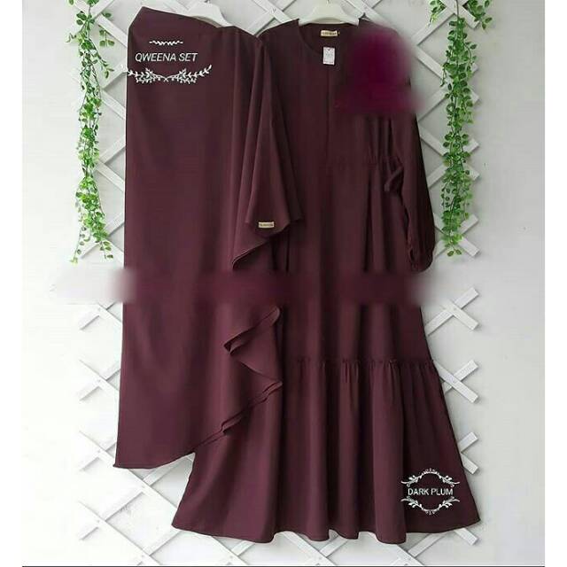 DRESS MUSLIM, baju wanita, baju gamis, dress, gamis, Baju gamis, fashion wanita, QWEENA SYARI