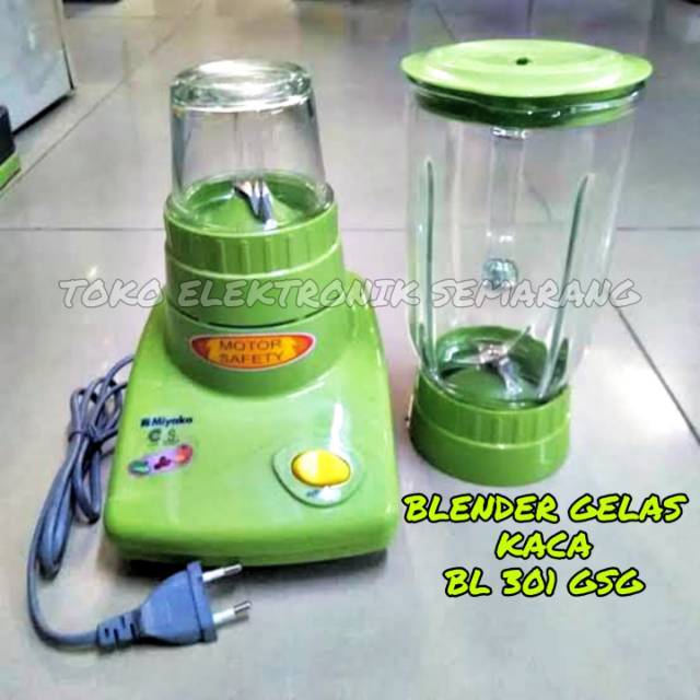 MIYAKO BLENDER BL 301 GSG GELAS KACA 1 LITER PELUMAT AWET KUAT