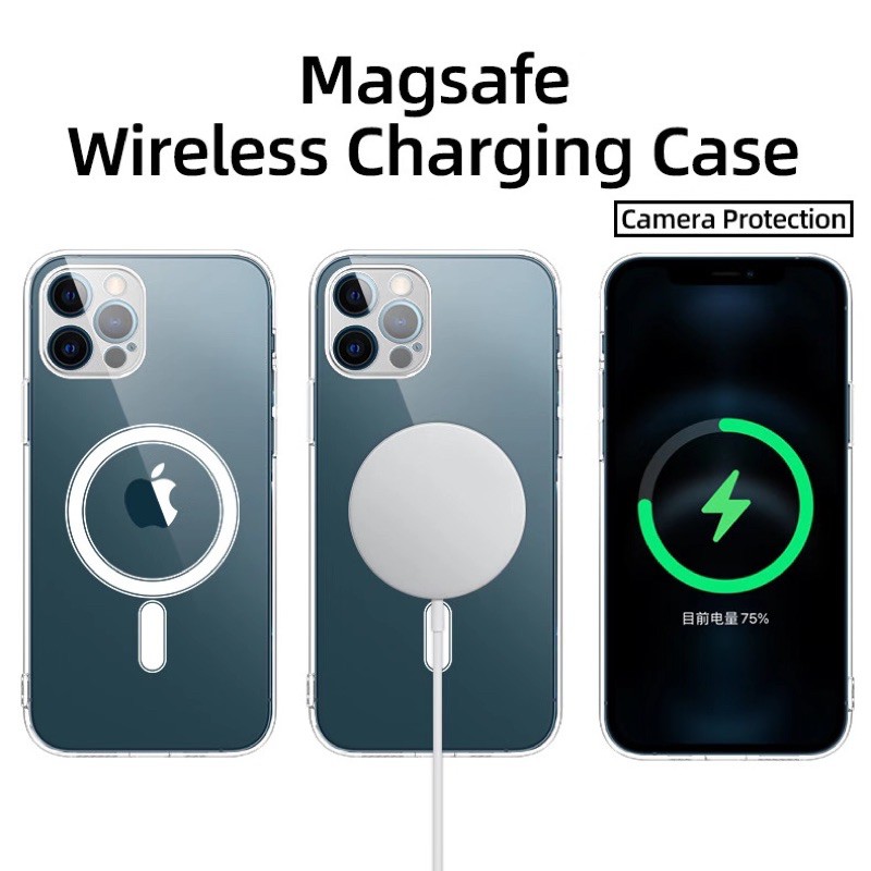 PROMO MAGSAFE CASE CLEAR IP 12PRO MAX PELINDUNG KAMERA FULL