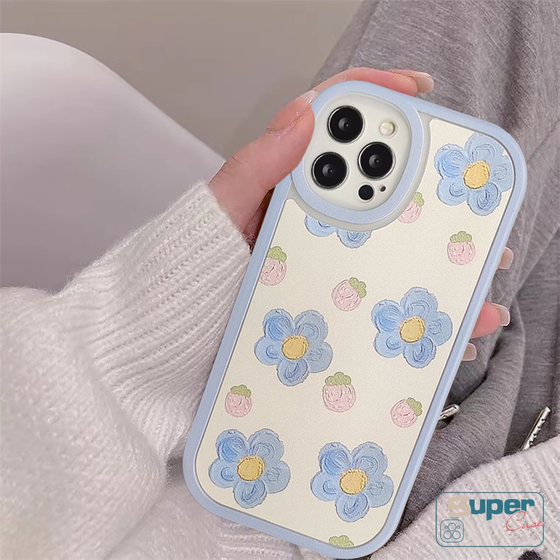 Case Untuk OPPO A17 A17K A78 A58 A16 A95 A15 A57 A12 A5s A74 A96 A55 A16K A76 A54 A7 A54s A1K Reno8 7Z 8T 5F 6 5 4 A52 A72 A53 A15s A9 A5 A31 A3s Minyak Lembut Sarung Kembang Lukis