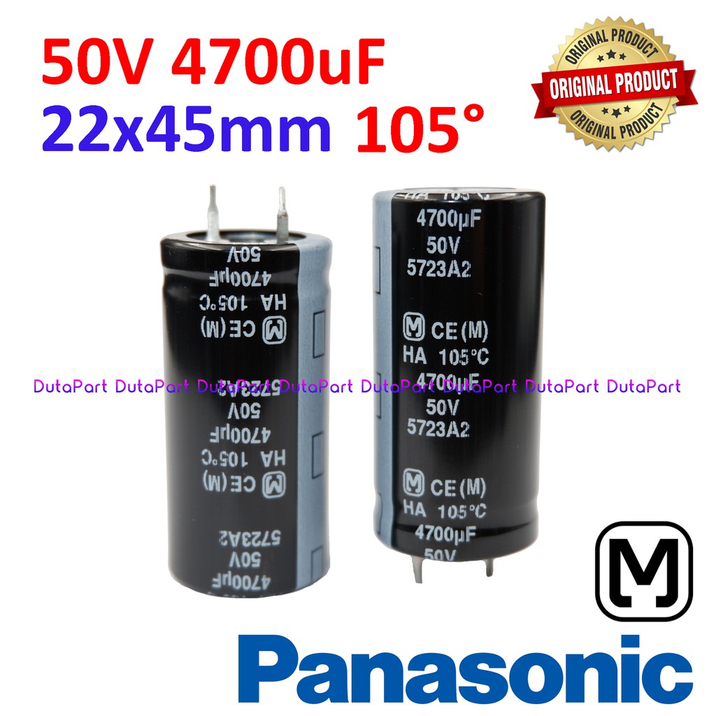 50V 4700uF ORIGINAL PANASONIC Kapasitor Capacitor Capasitor Elko Elco