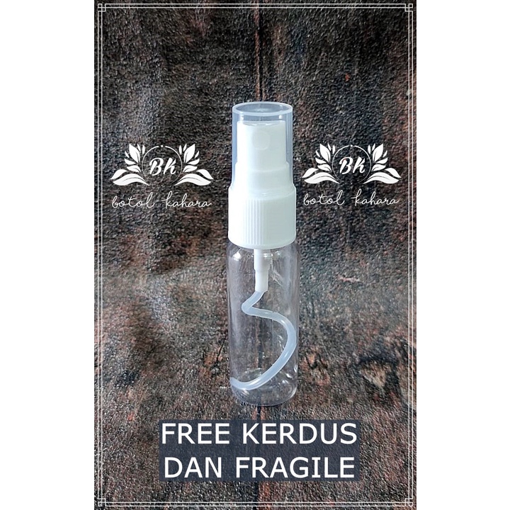 Botol bening 20ml / 20ml tutup spray