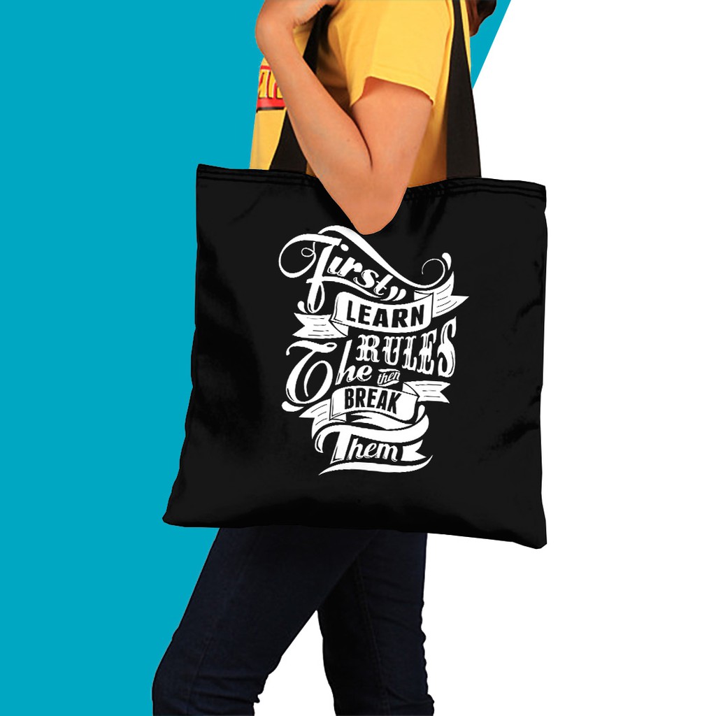 Tote Bag Kanvas Break The Rules