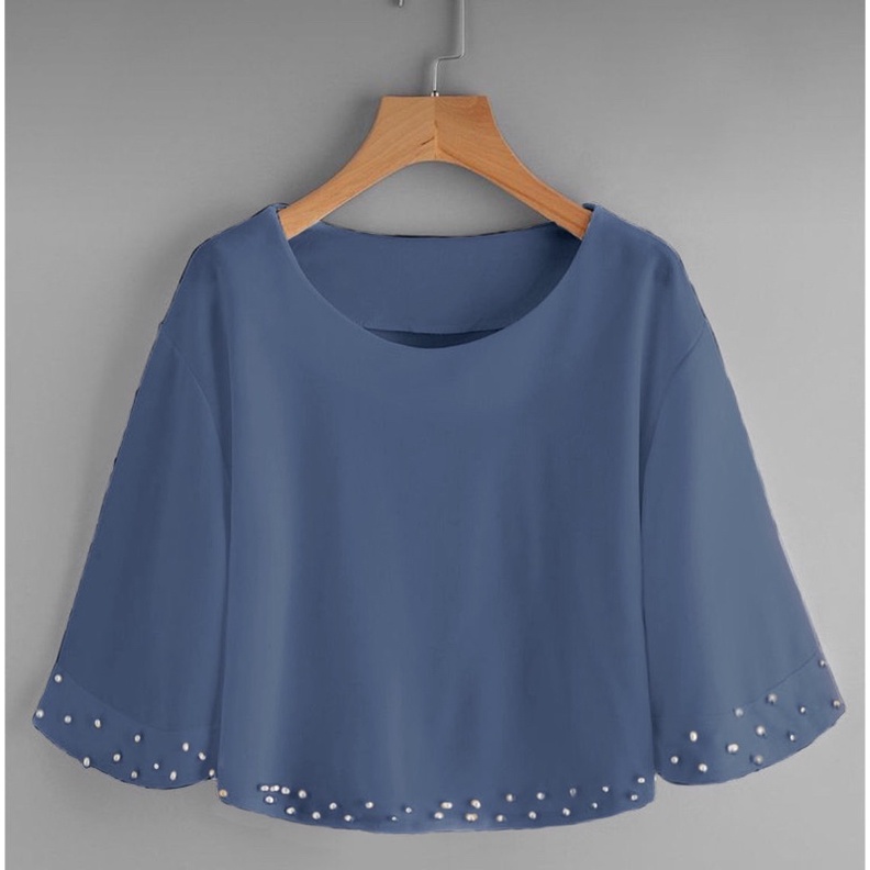 BLOUSE CROP - BLOUSE KOREA - GOMPHRENA BLOUSE