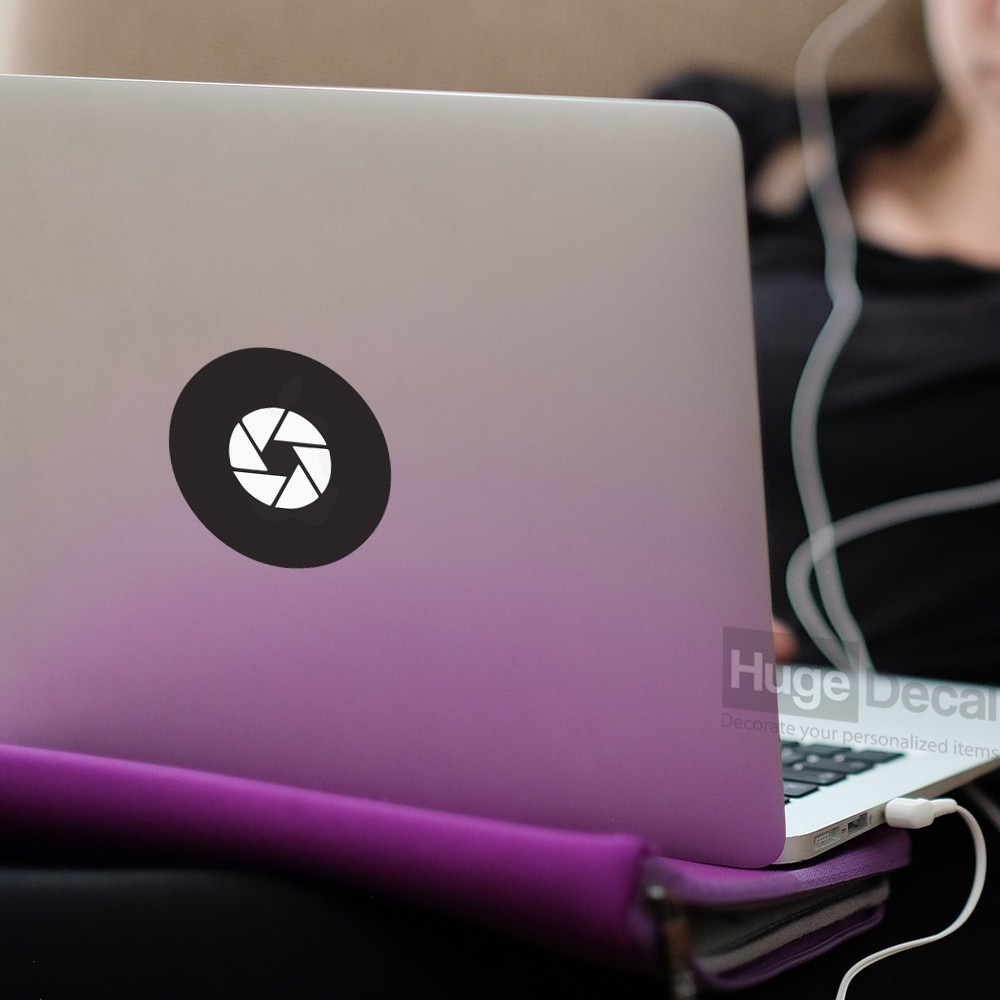 Decal Sticker Macbook stiker laptop apple macbook - Logo Lensa Kamera