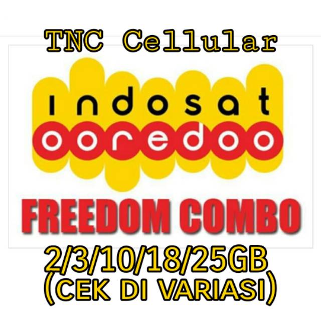 Freedom Combo - Paket Internet Indosat Ooredoo - 2/3/10/18/25 GB all jaringan