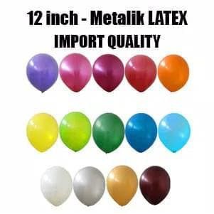 1PCS BALON LATEX 12INCH / BALON METALIK 12INCH / BALON METALIK LATEX 12INCH / BALON KARET 12INCH