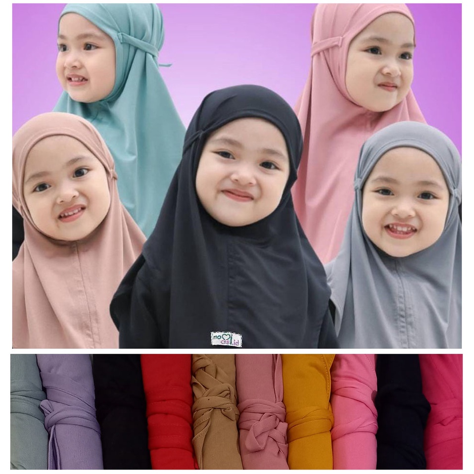 Kerudung/Jilbab Anak Model BERGO Usia 1-3tahun