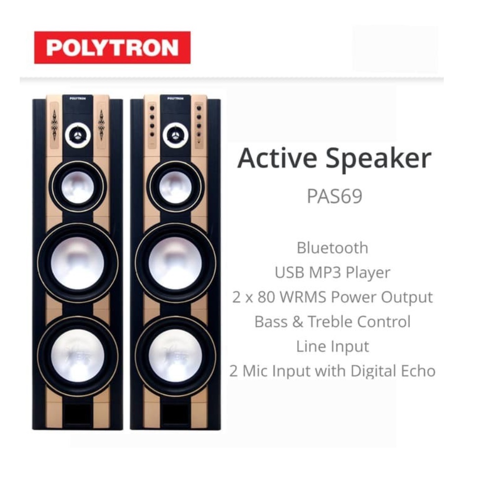 Polytron Speaker Aktif USB Bluetooth Karaoke - PAS69 / PAS 69