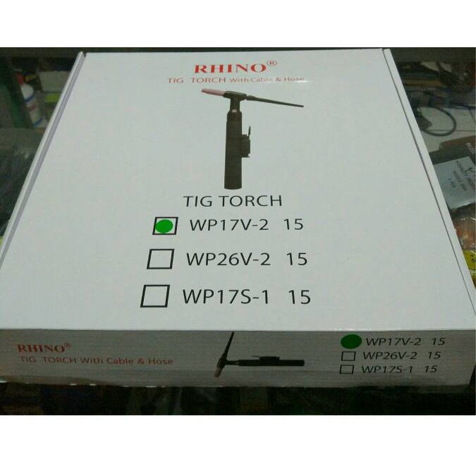 TIG TORCH STANG LAS ARGON RHINO WP17V-2 15 New / Original