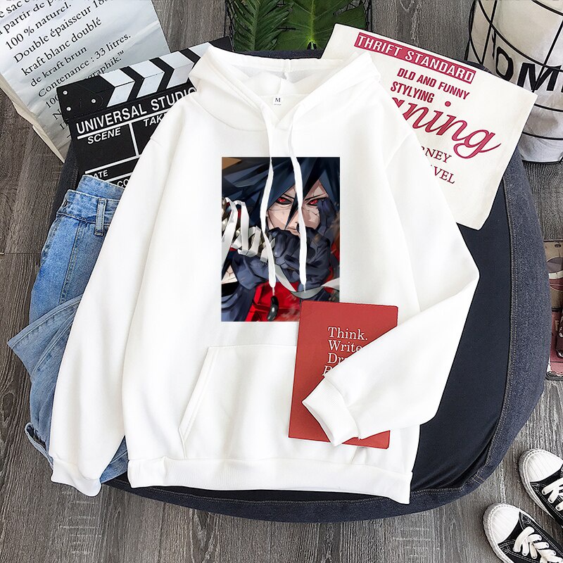 Uchiha Madara Anime Jumper Hoodie II Sweater Hoodie Anime II Sweter Oblong Topi II SIZE M - XL ( Pria &amp; Wanita / Anak &amp; Dewasa )