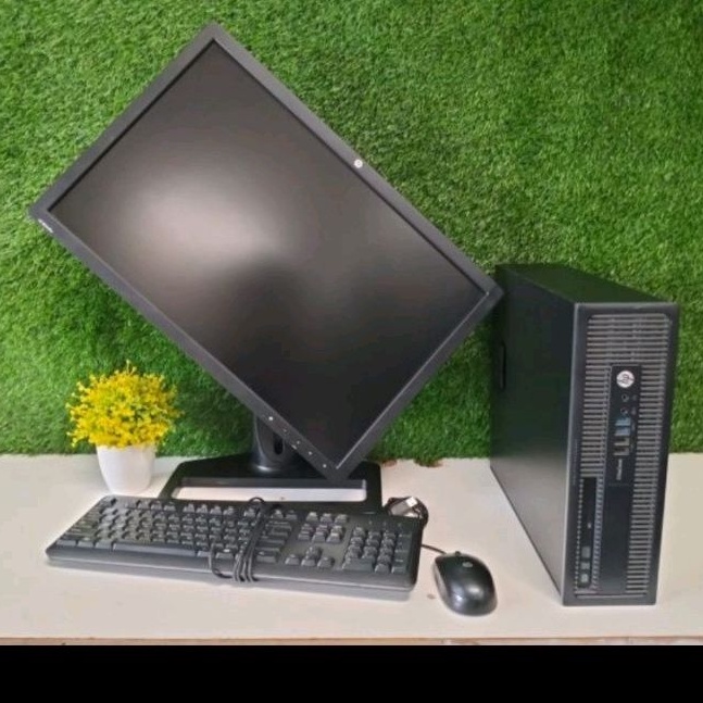 Paketan PC HP i3 Gen 4 + Monitor HP 24 Inch IPS + Key + Mouse, Garansi