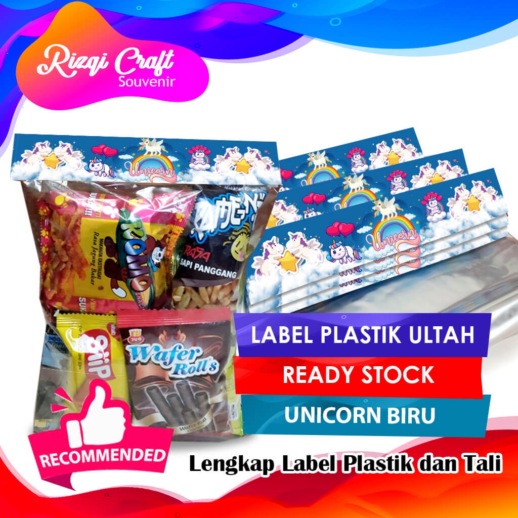 

[Ready] Unicorn Tas Label Snack Plastik Ulang Tahun