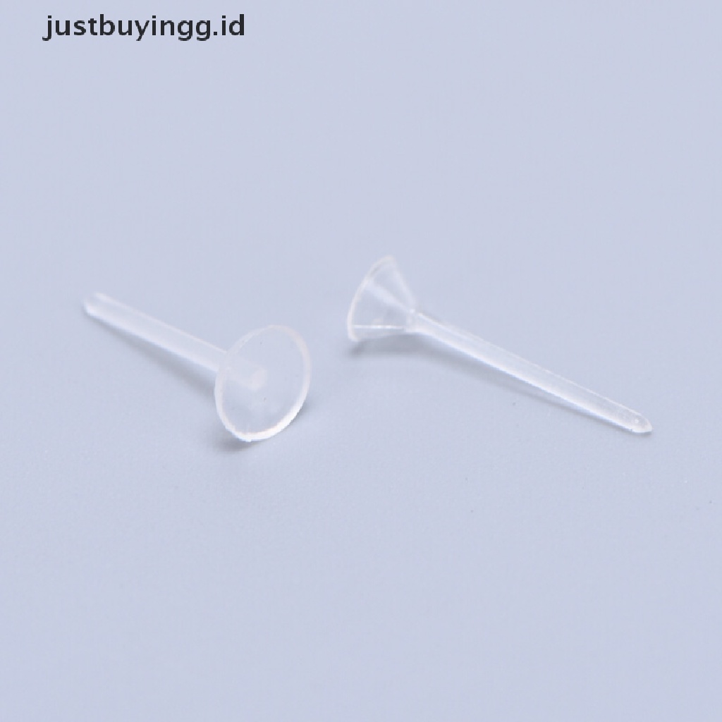 500pcs / Lot Pin Pad Kosong Bahan Plastik Untuk Membuat Perhiasan Anting Stud