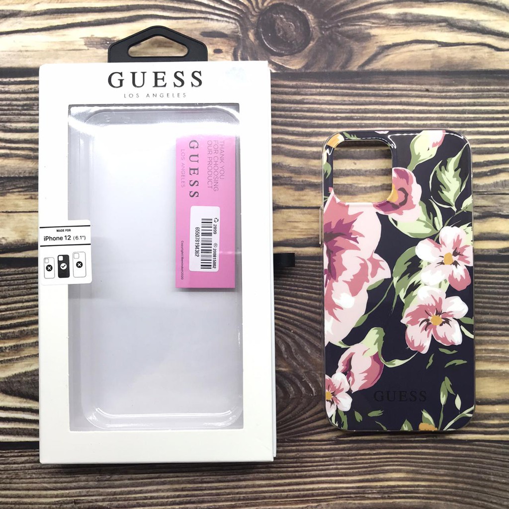 CASE GUESS FLOWER TYPE IPHONE 12 DAN 12 PRO