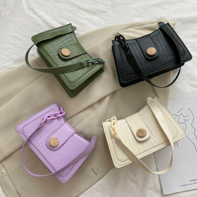 HF LONI QUEEN - TAS WANITA SHOULDERBAG RANTAI ELEGAN