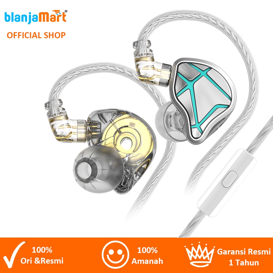 KZ ESX 10th anniversary BassHead Earphone with Mic - Garansi Resmi