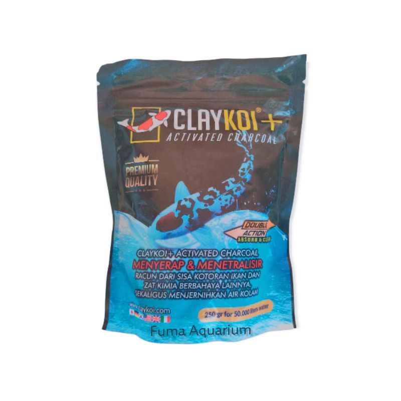 Clay Koi + Activated Charcoal 250gr Penjernih Air Kolam dan Menetralisir Racun