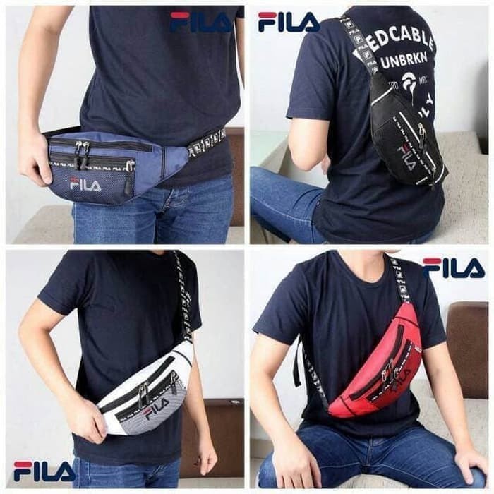 Tas Bodypack Pria Crossbody Tas Gadget Multyfungsi Tas Selempang Original Fila