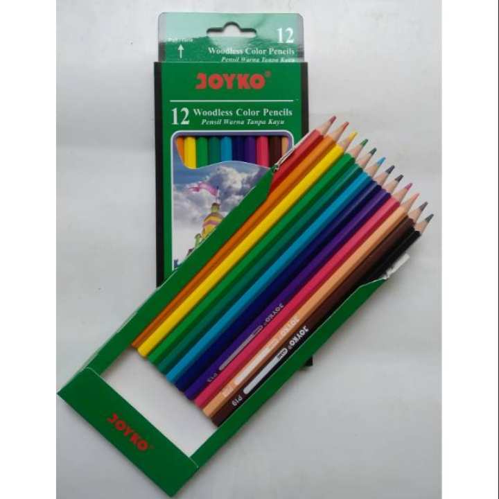 Pensil Warna / Woodless Color Pencils - Joyko CP-103 12 Warna MURAH-2