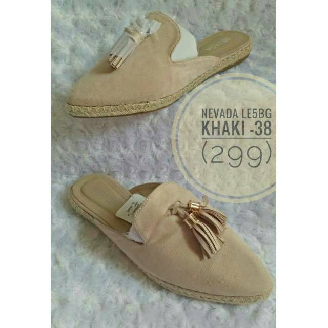 Sandal Selop Slip Wanita Bahan Bludru Nevada New Ori Branded Matahari