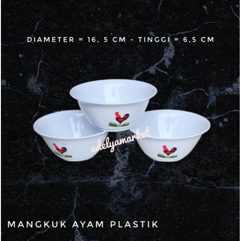 Mangkuk Ayam plastik / Mangkok Ayam plastik