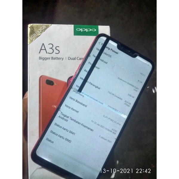Hp Oppo A3S Ram 3/32 4G LTE