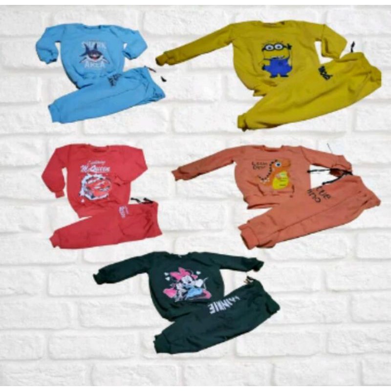 SETELAN JOGER ANAK KARAKTER/JOGER ANAK/SETELAN JOGER ANAK LAKI-LAKI DAN PEREMPUAN/STELAN JOGER MOTIF