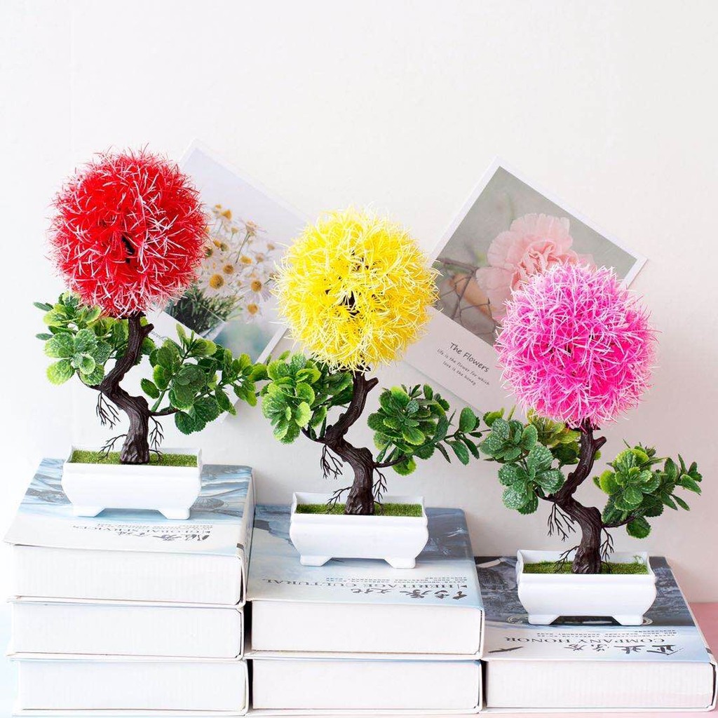 AM570 Bunga Plastik / Pajangan Bunga Artifisial / Vas Petak-2