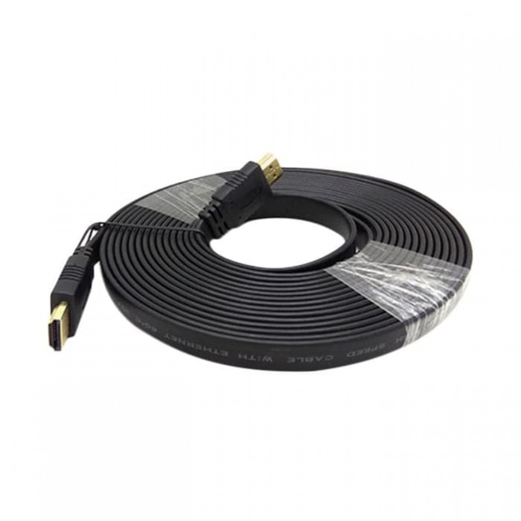 kabel hdtv 5m flat m-tech - cable hdtv 5 meter gepeng