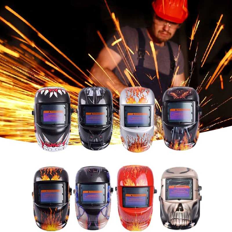 (BISA COD) RVOSTR VERMARK Helm Las Otomatis Auto Darkening Welding Helmet - HW-012