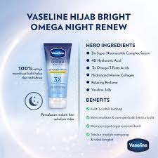 Vaseline Hijab Bright Omega Night Renew Nourishing Serum 180ml