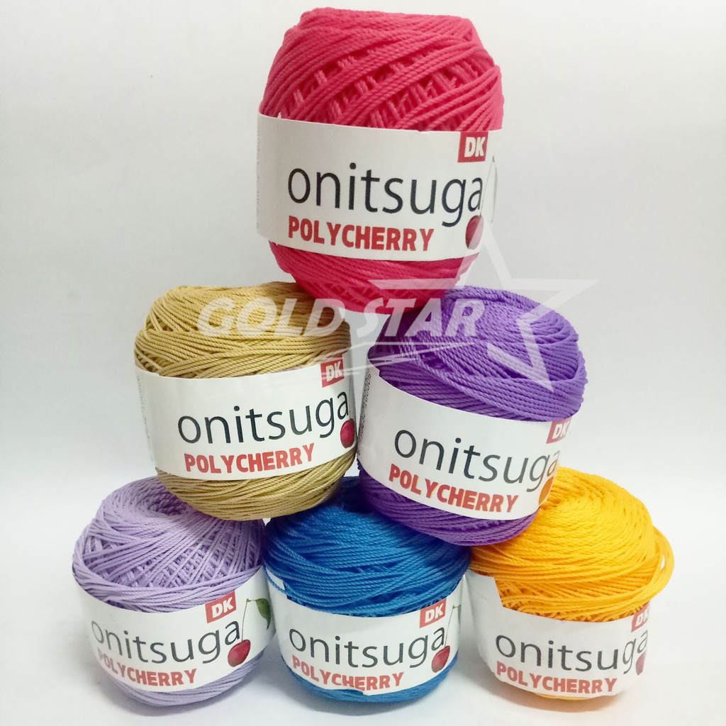 Benang Rajut POLYCHERRY ONITSUGA Warna Warni Murah Knitting Yarn